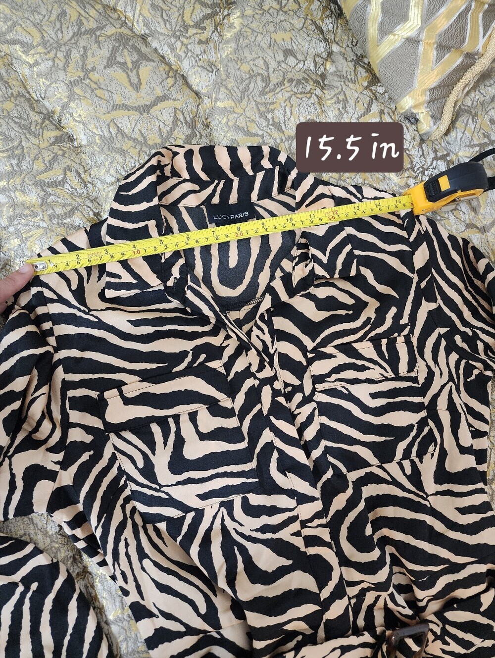 Chic Black and Tan Tiger/zebra Animal Print Satin Like Statement Dress - Picture 8 of 10